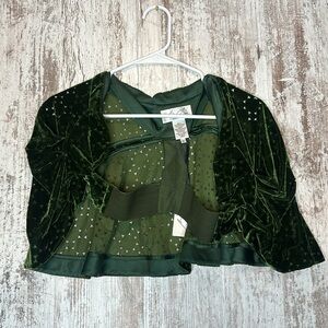BYRON LARS  laser cut velvet shrug top  size 0 New with tags